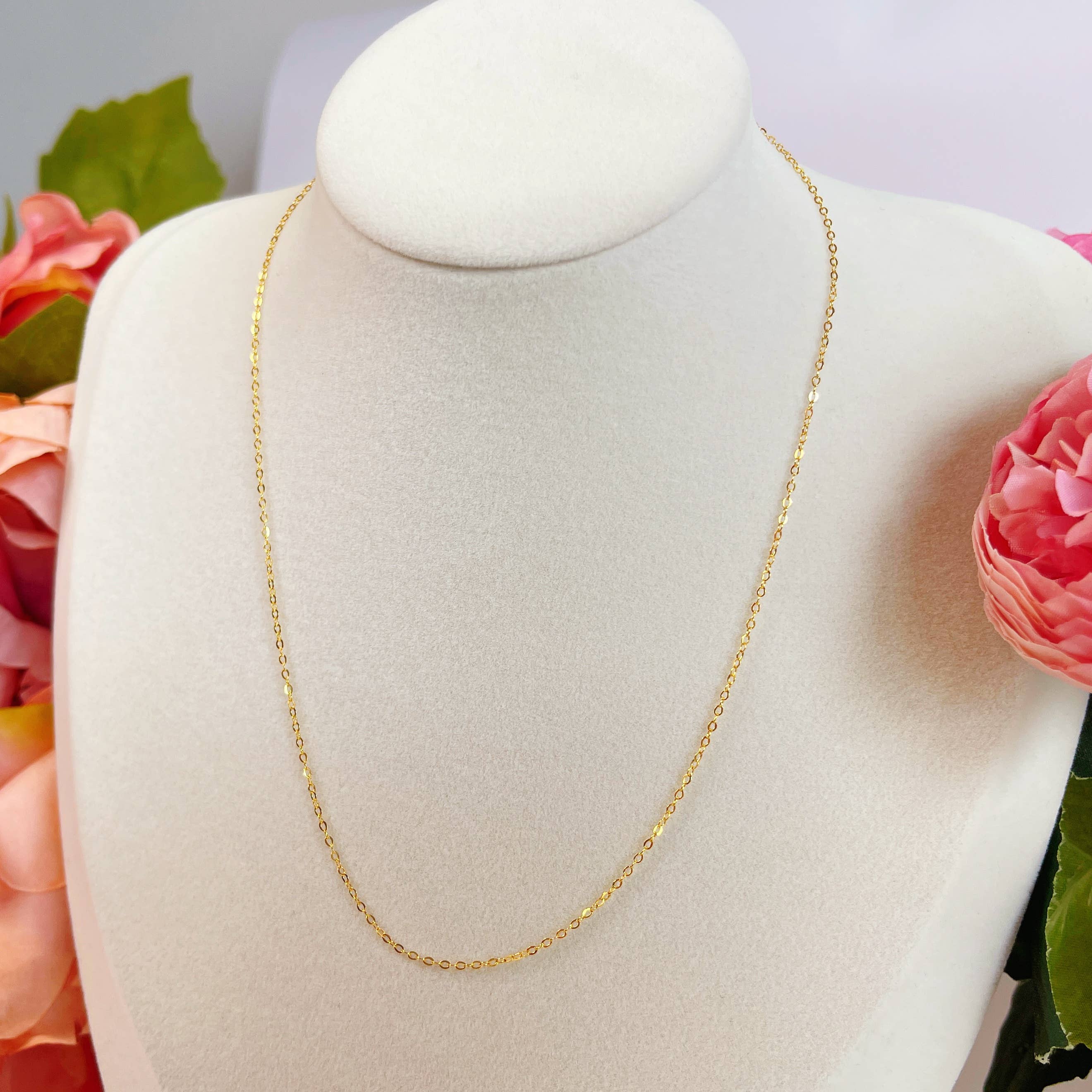 Melange Blanc - Wholesale Link & Chain Necklace - N027 18k gold vermeil minimalist choker chain link necklace1