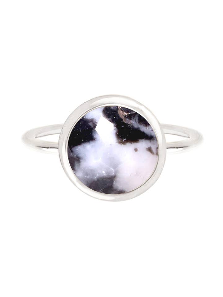 Zebra Jasper Round Ring - SF for wholesale by Zoey Simmons