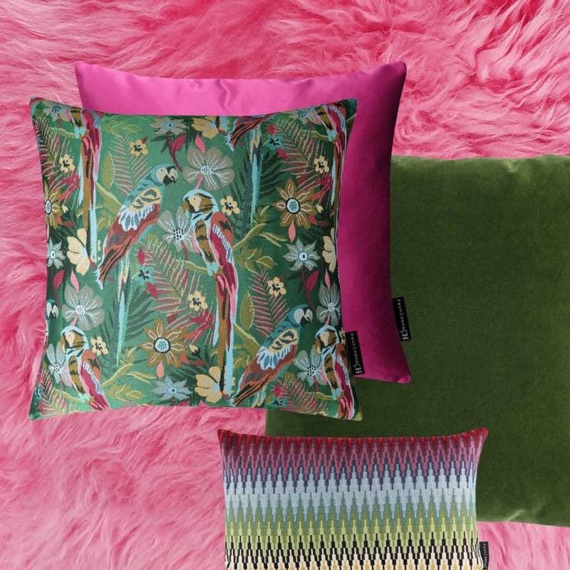 Home Junky - Wholesale Throw/Decorative Pillow - 231 Cushion Two Parrots In Love Green 50X503