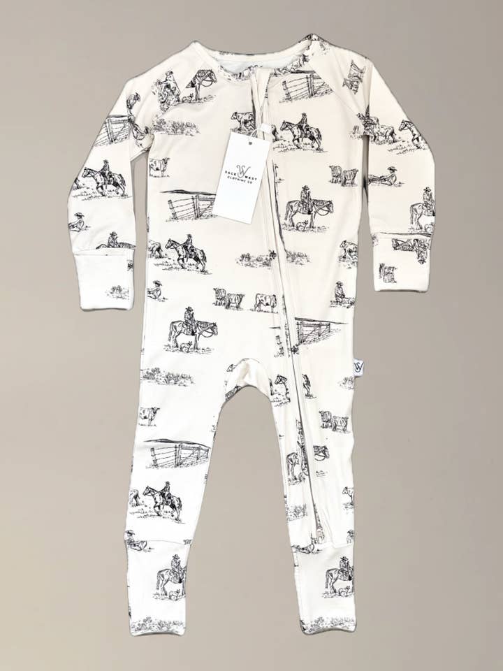 {Prairie Cowboy} Infant Sleepwear for wholesale by Sage West Clothing Co.