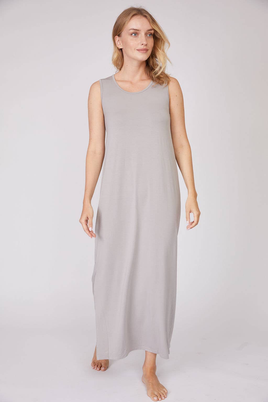 Pure Fiber - Wholesale Dress - Women's - Bamboo Sleeveless Dress – Fluid, Silky Soft Drape0