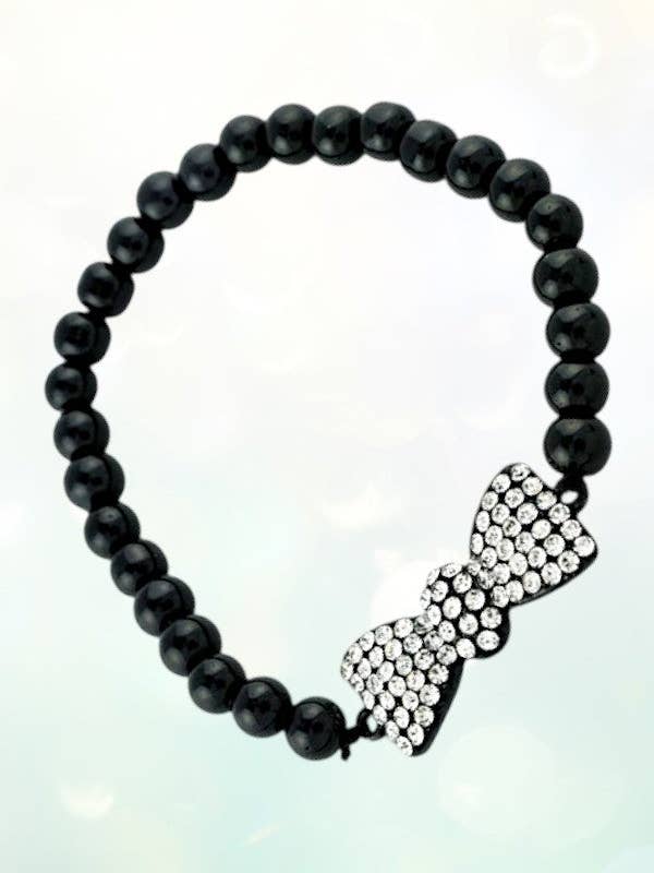 Rhinestone-Pavé-Schleifen-Kugel-Perlenarmband für den Großhandel von Andrea Bijoux