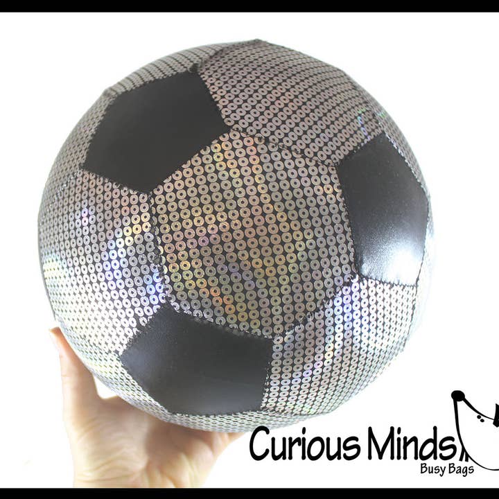 Curious Minds Toys - Wholesale Sports Ball - Kids - 1 Metallic 9" Lightweight Inflatable Soccer Ball - Sports Ba0