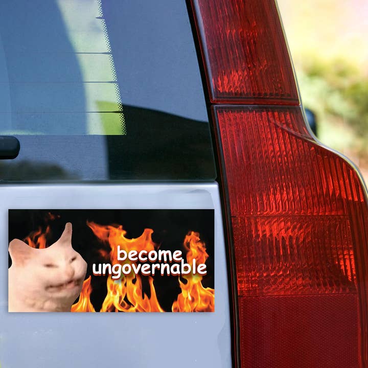 Unhinged Become Ungovernable Vinyl Bumper Sticker for wholesale by Articuh