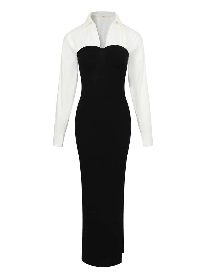 Skjorte Mix Midi Kjole for engroshandel hos RIVIR