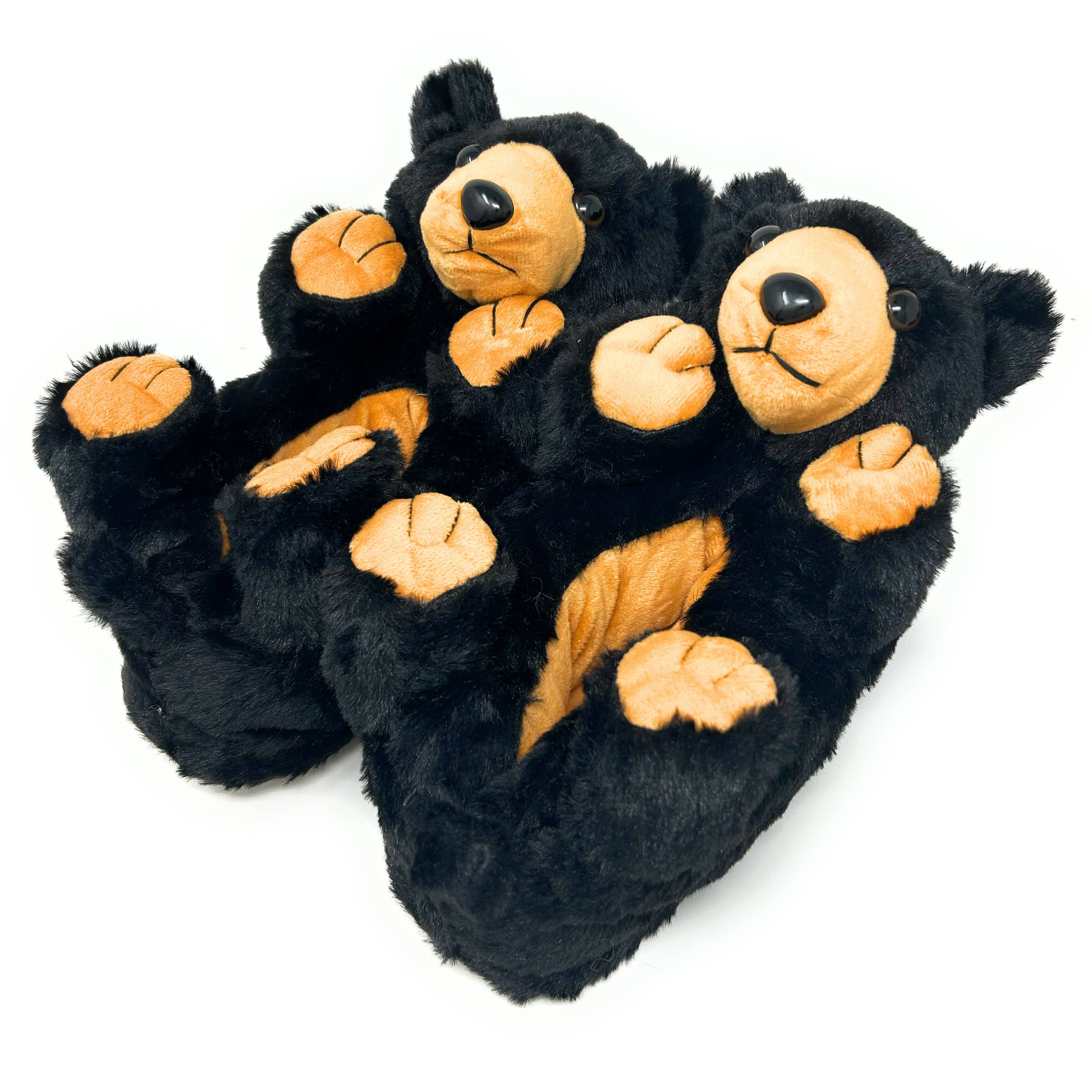 Oooh Yeah/Sock It Up/Oooh Geez Slippers - Venta al por mayor Zapatillas para casa - Mujer - Homer the Black Bear | Zapatillas novedosas con forma de animal de peluche para mujer5