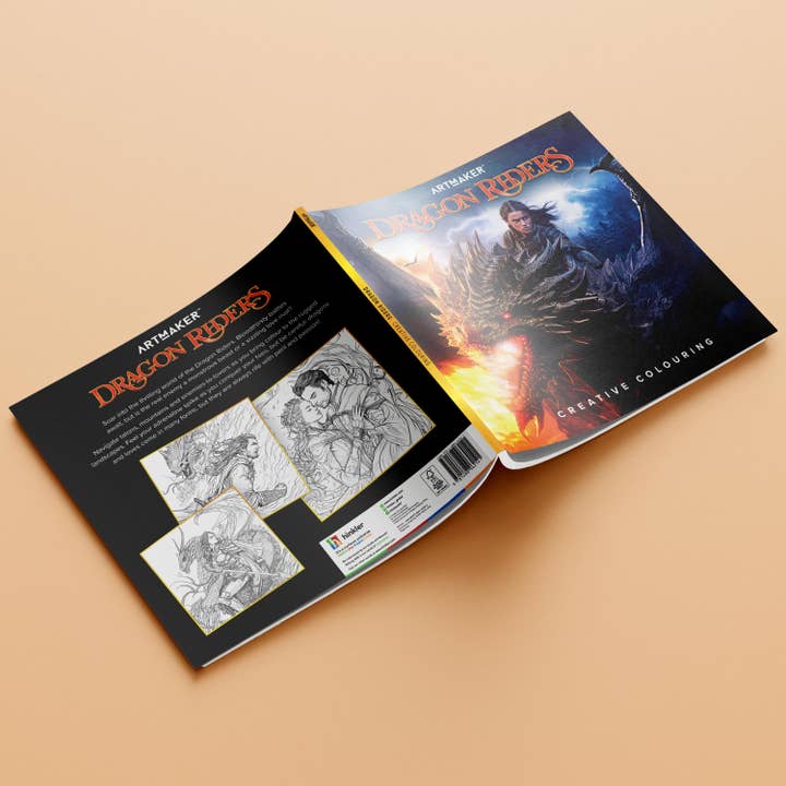 Hinkler - Wholesale Coloring Book - Adult - Art Maker Creative Colouring Dragon Riders