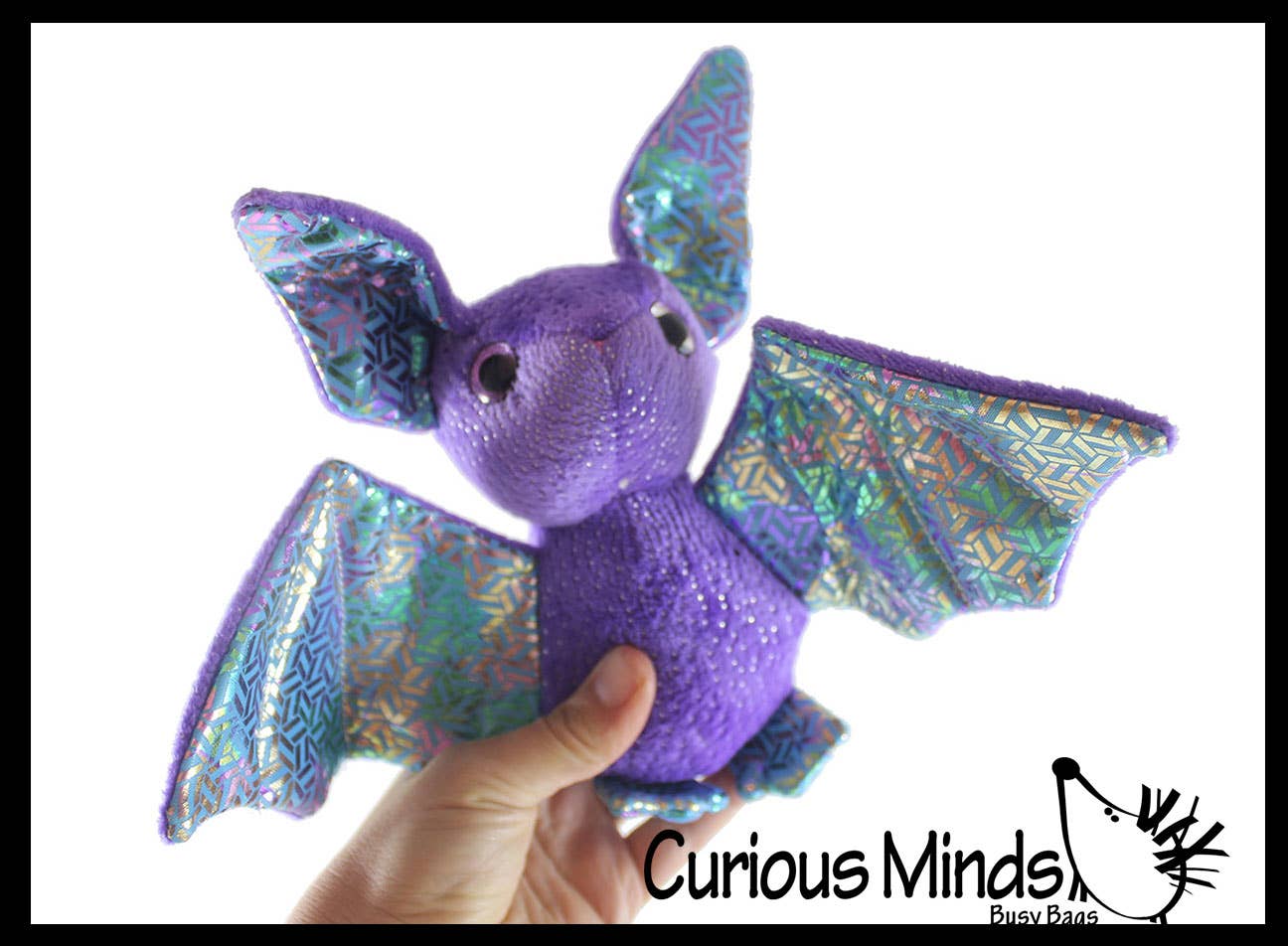 Curious Minds Toys - Wholesale Stuffed/Plush Toy - Kids & Baby - 1 Cute Bat Plush Large Iridescent Stuffed Animals- Adorable 1