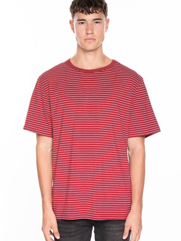 Stripe T-Shirt - Red/White for wholesale by Rarefied