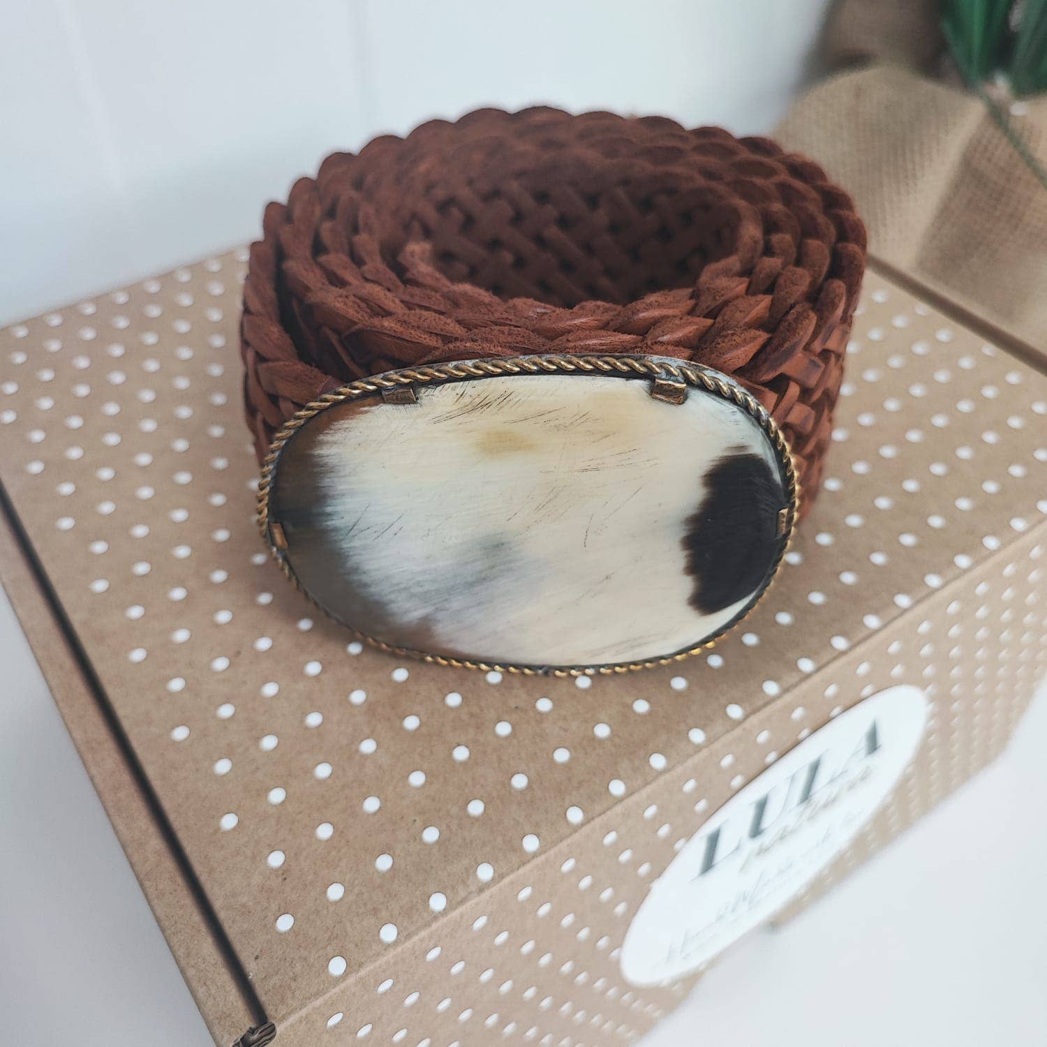 Lula Natura - Wholesale Belt - Women's - VENUS WIDE BROWN LEATHER BELT3