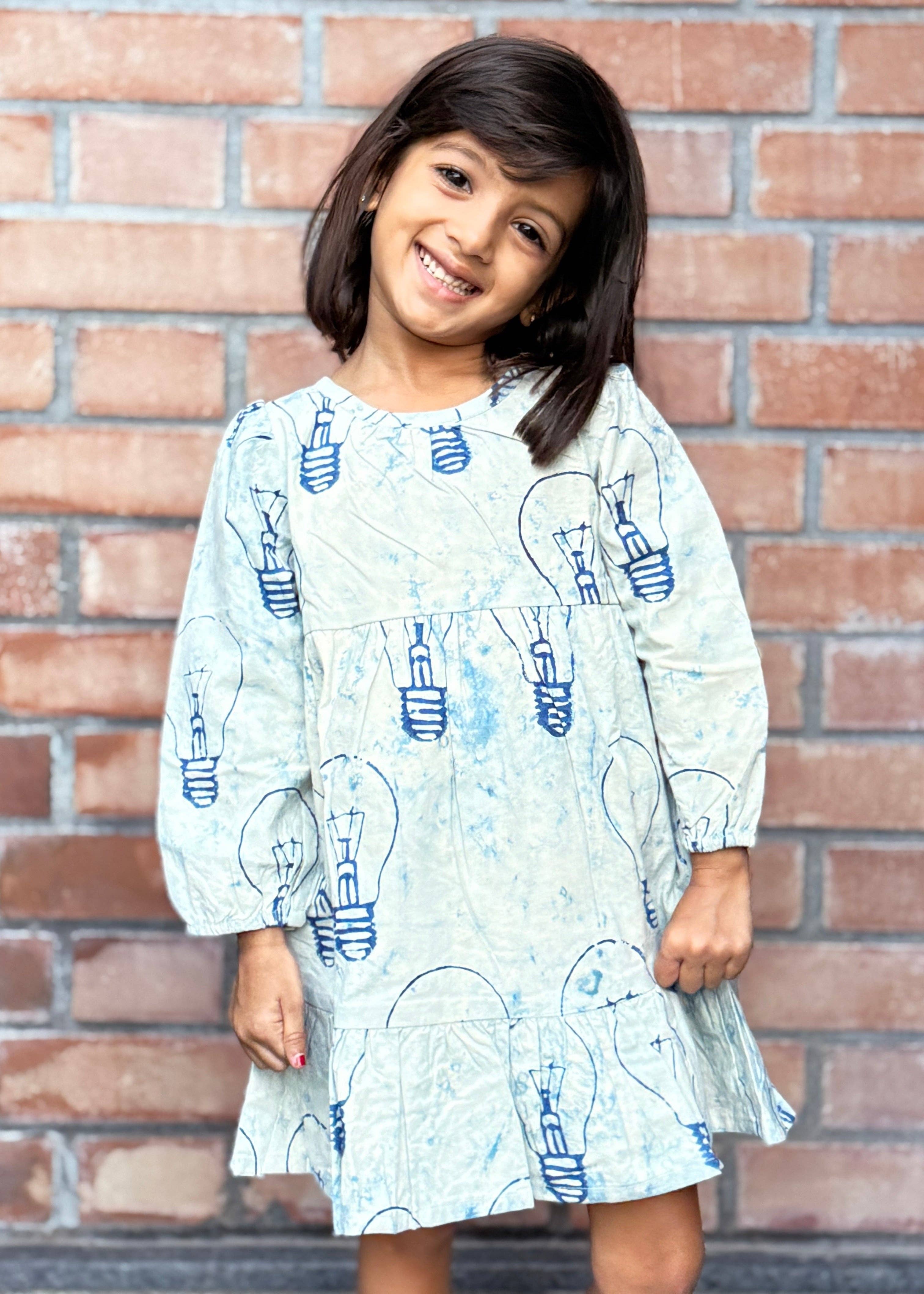 Meerahi – Großhandel Kleid – Kinder – Handgefertigtes Mädchen-Glühbirnenkleid1
