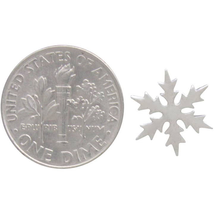 Nina Designs – wholesale Solitärörhängen – Sterling Silver snöflinga inlägget örhängen 11mm