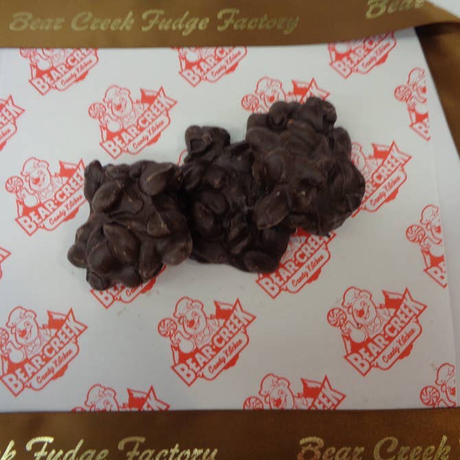 🍫Dark Chocolate Almond Clusters💖 1 LB Bags for wholesale by Bear Creek Candy Kitchen