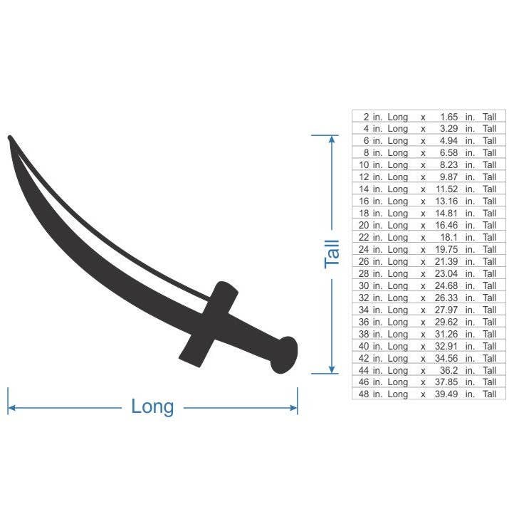 Jess and Jessica - Venta al por mayor Papel pintado 3D - Espada pirata con forma de madera, recorte de madera, arte de pared2