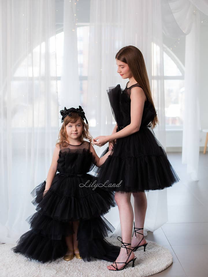 Lilyland - Vendita all'ingrosso Set Io e Mamma - Barbie abbinato in tulle veste mamma e figlia con il treno#