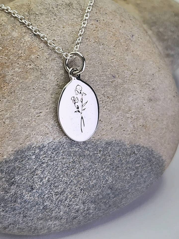 September Fødselsblomst Halskæde i Morgenfrue + Sterlingsølv for engroshandel hos Heart and Lotus Sterling Silver Jewelry