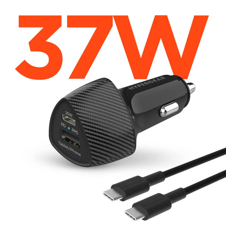 Chargeur de voiture rapide USB SpeedBoost 25W USB-C PD + 12W avec PPS pour la vente par HyperGear