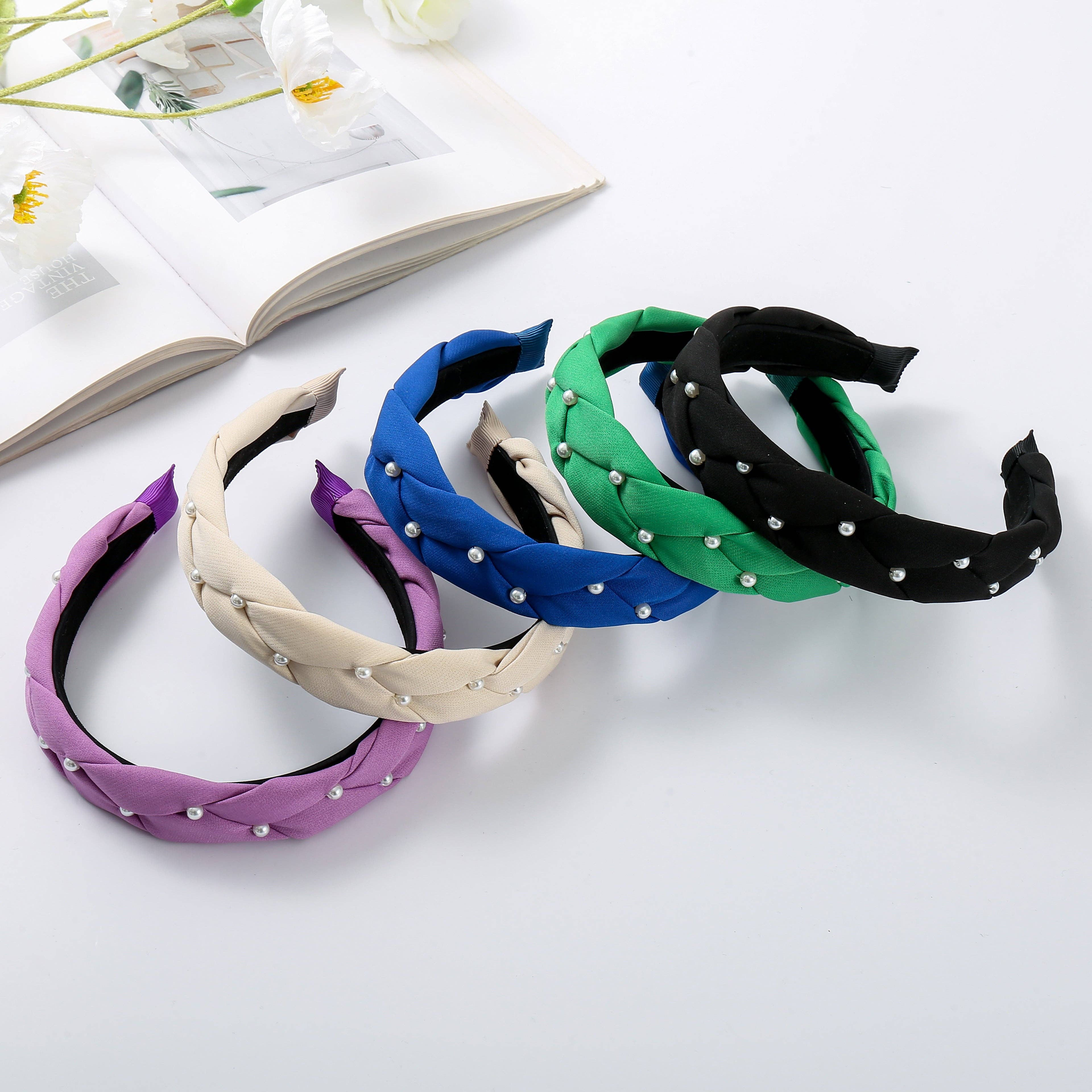 Emilie collection - Wholesale Fashion Headband - Women's - Headband pearls white1