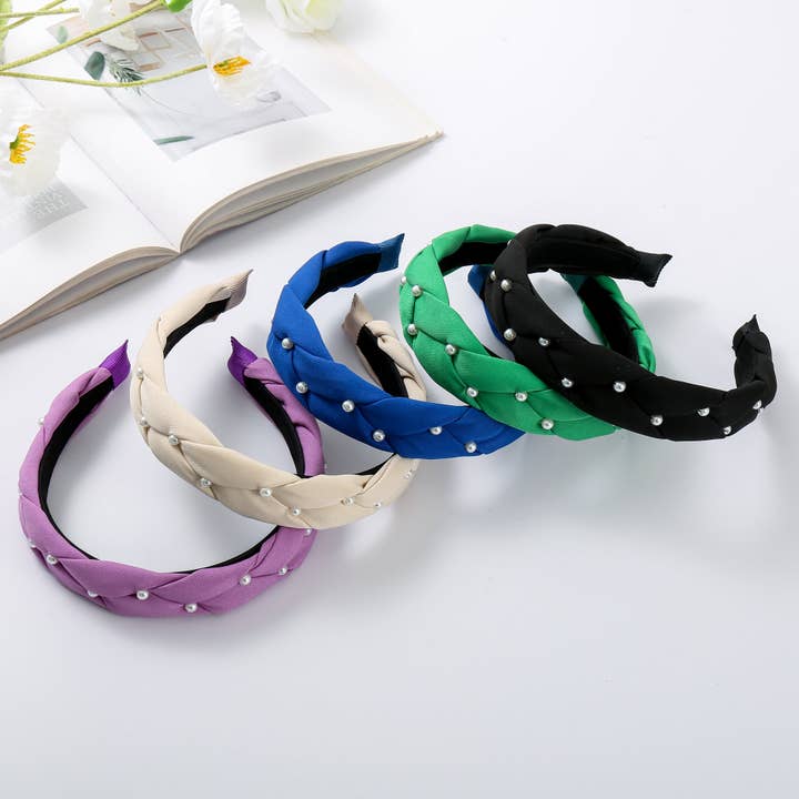 Emilie collection - Wholesale Fashion Headband - Women's - Headband pearls white1