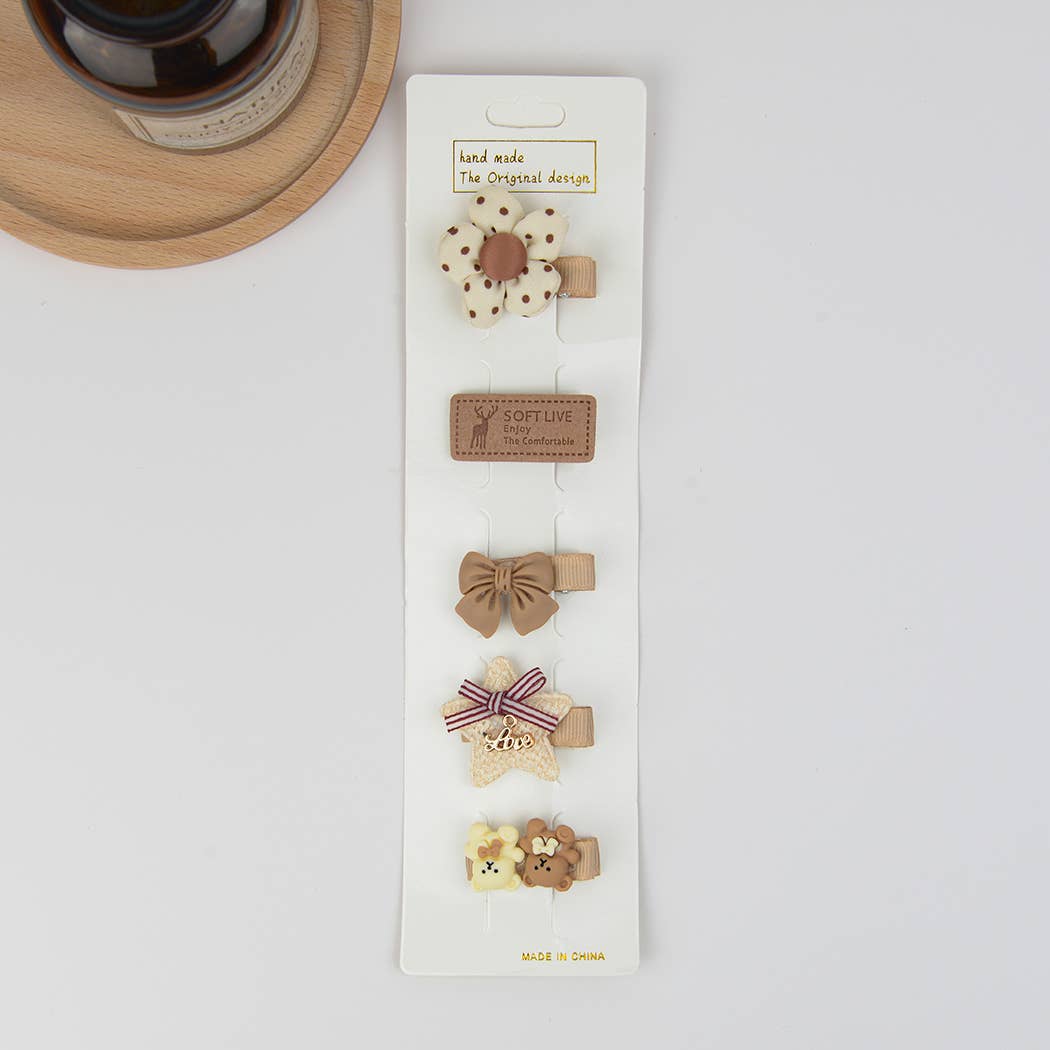 TheDivaSoap – Großhandel Haarclip – Kinder – Süßes Alligator-Clip-Set für Kleinkinder für Mädchen, 5er-Pack0