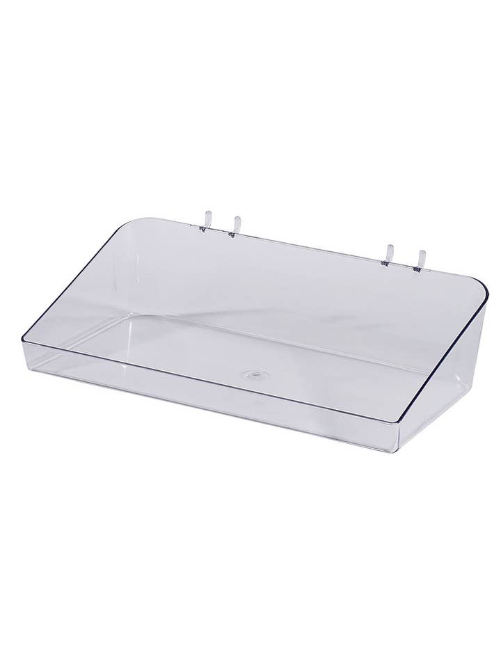 Clear Plastic Tray For Slatwall - 12"W x 6½"D x 3"H for wholesale by Store Supply Warehouse