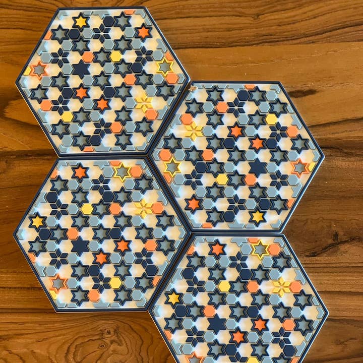 Mosaic Homeware - Vendita all'ingrosso Sottobicchiere - Sottobicchieri Stars of Mars - Set di quattro1