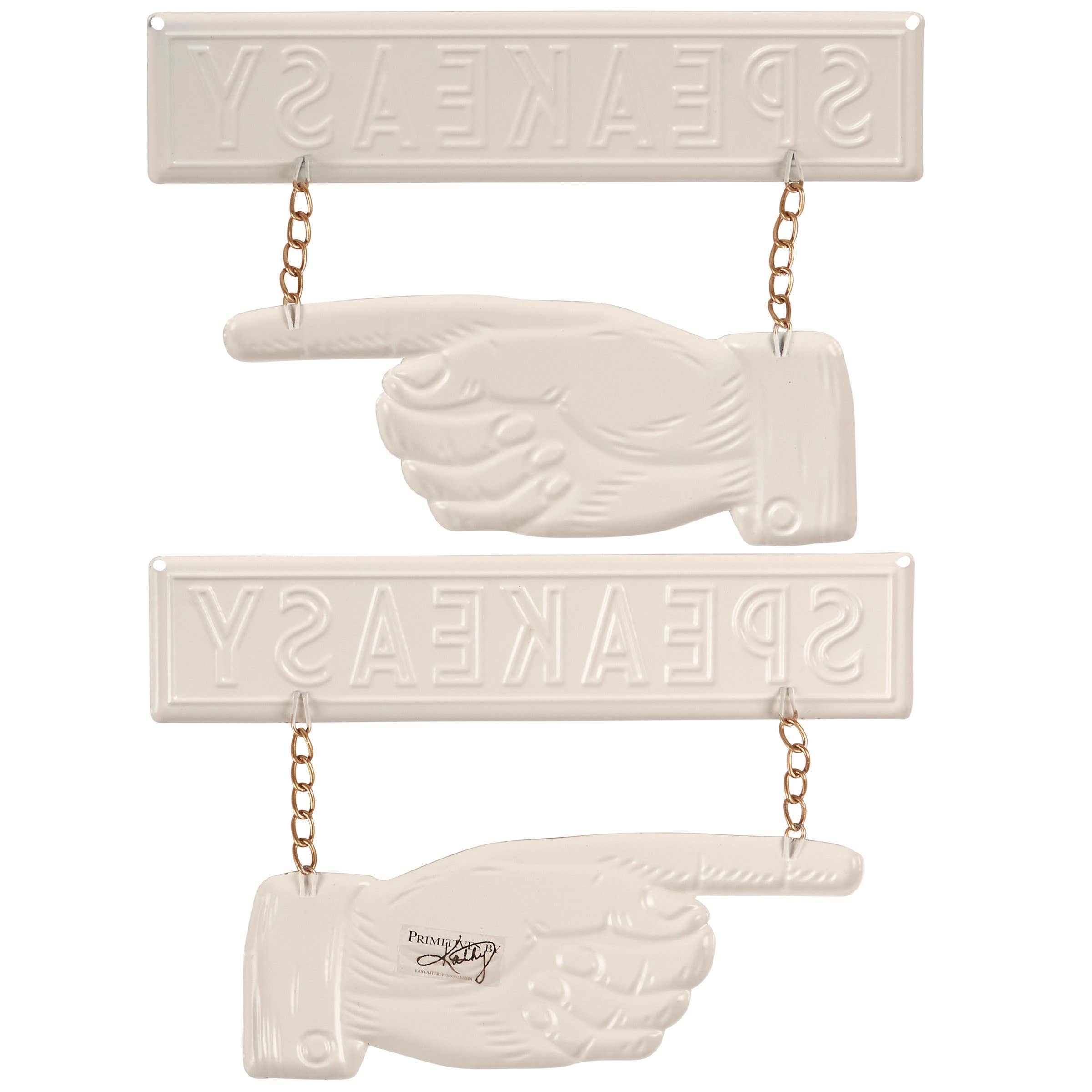 Primitives by Kathy - Wholesale Wall Sign - Speakeasy Wall Decor Set1