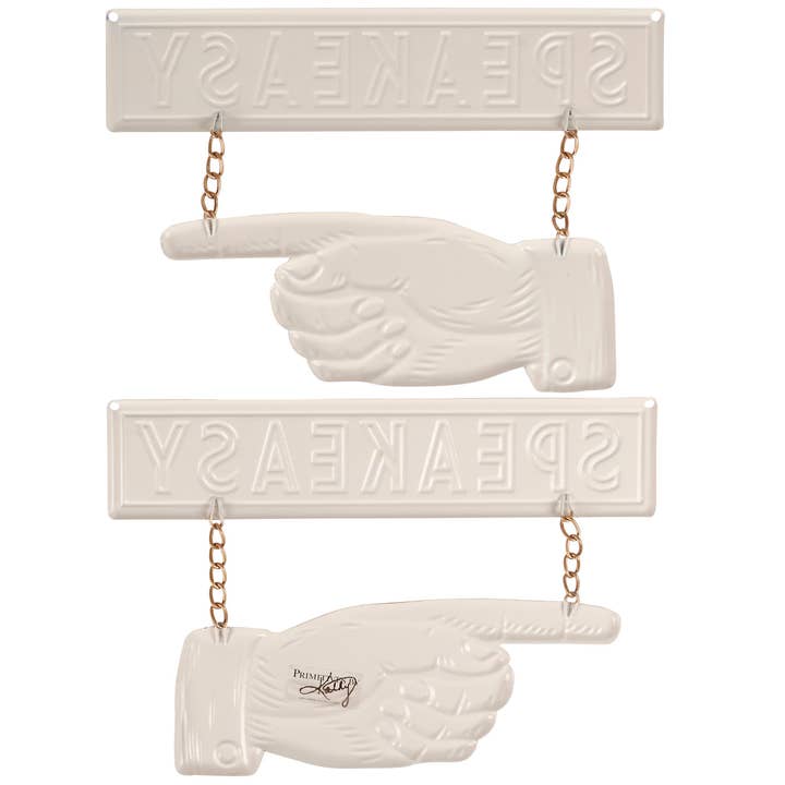 Primitives by Kathy - Wholesale Wall Sign - Speakeasy Wall Decor Set1