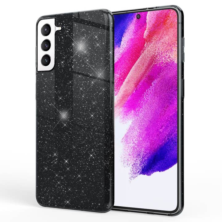NALIA Robust glittrigt skal för Samsung Galaxy S21 FE – Glänsande hybridskyddsskal av förstärkt silikon för wholesale av SchnappFreude