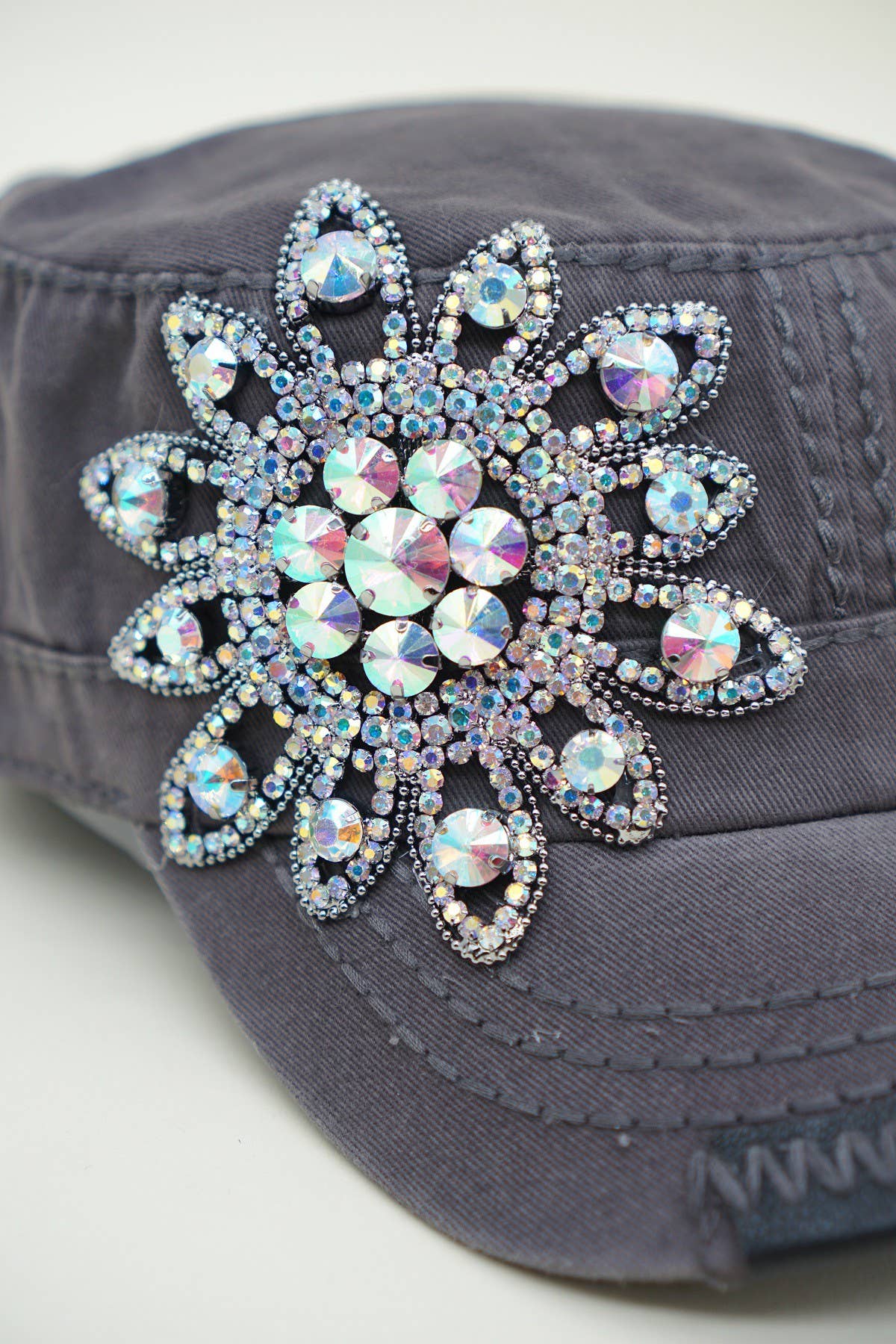 Olive & Pique - Wholesale Baseball Cap - Women's - Sunflower Bejeweled Glitz Cadet Cap, Adjustable8
