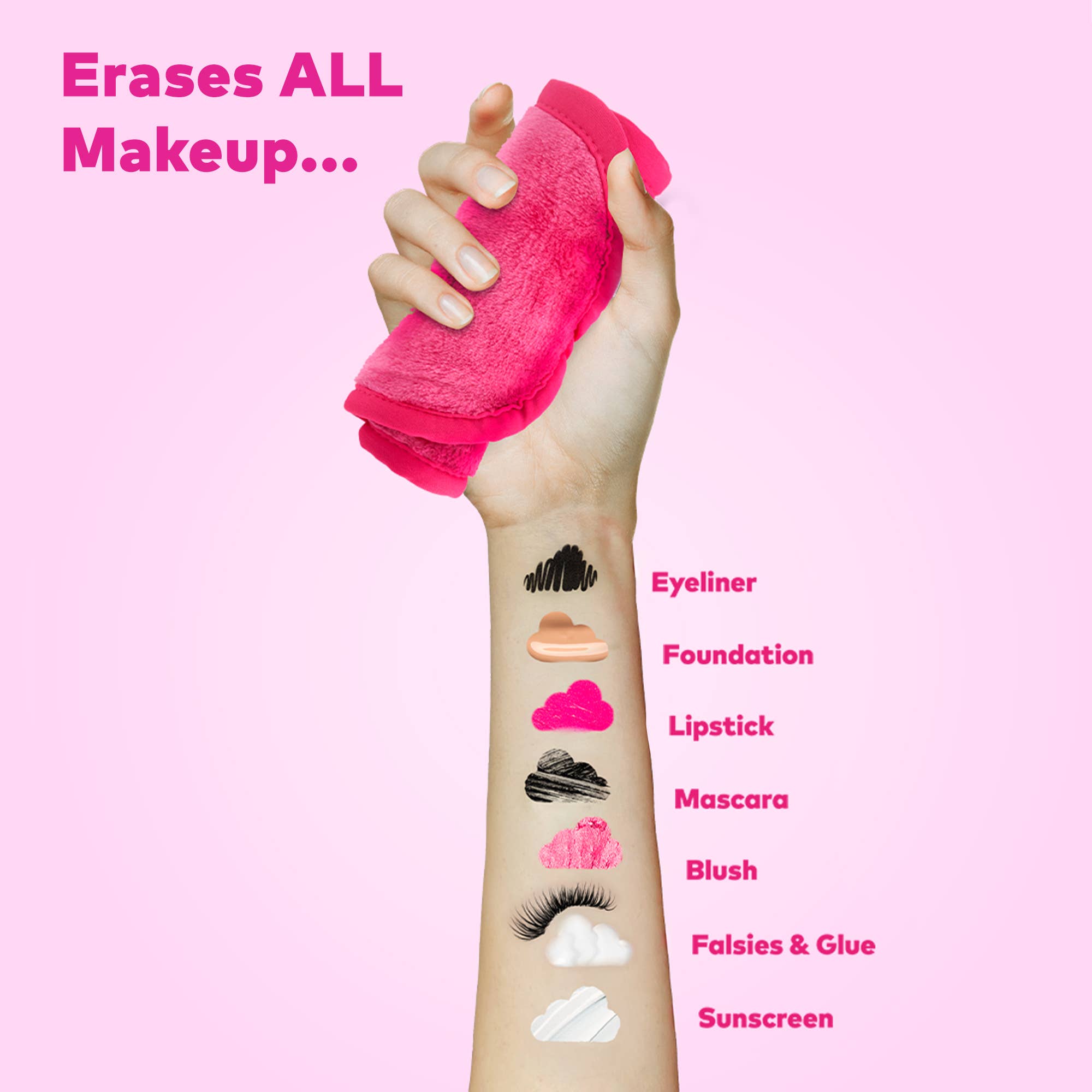 The Original MakeUp Eraser – wholesale Make-up remover – Pink Mini MakeUp Eraser PRO9