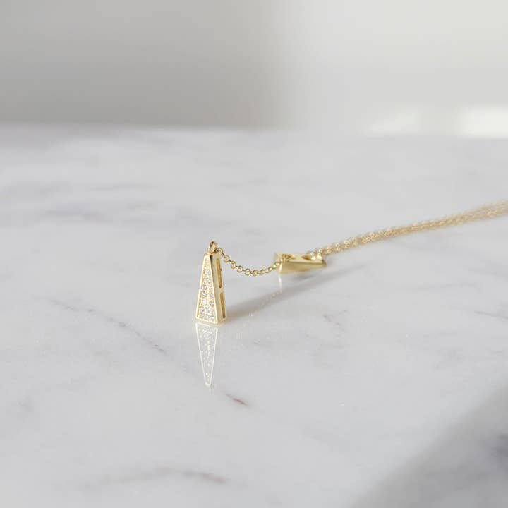 My Darling Violet - Wholesale Pendant/Charm Necklace - "The Drew" Triangle Necklace1