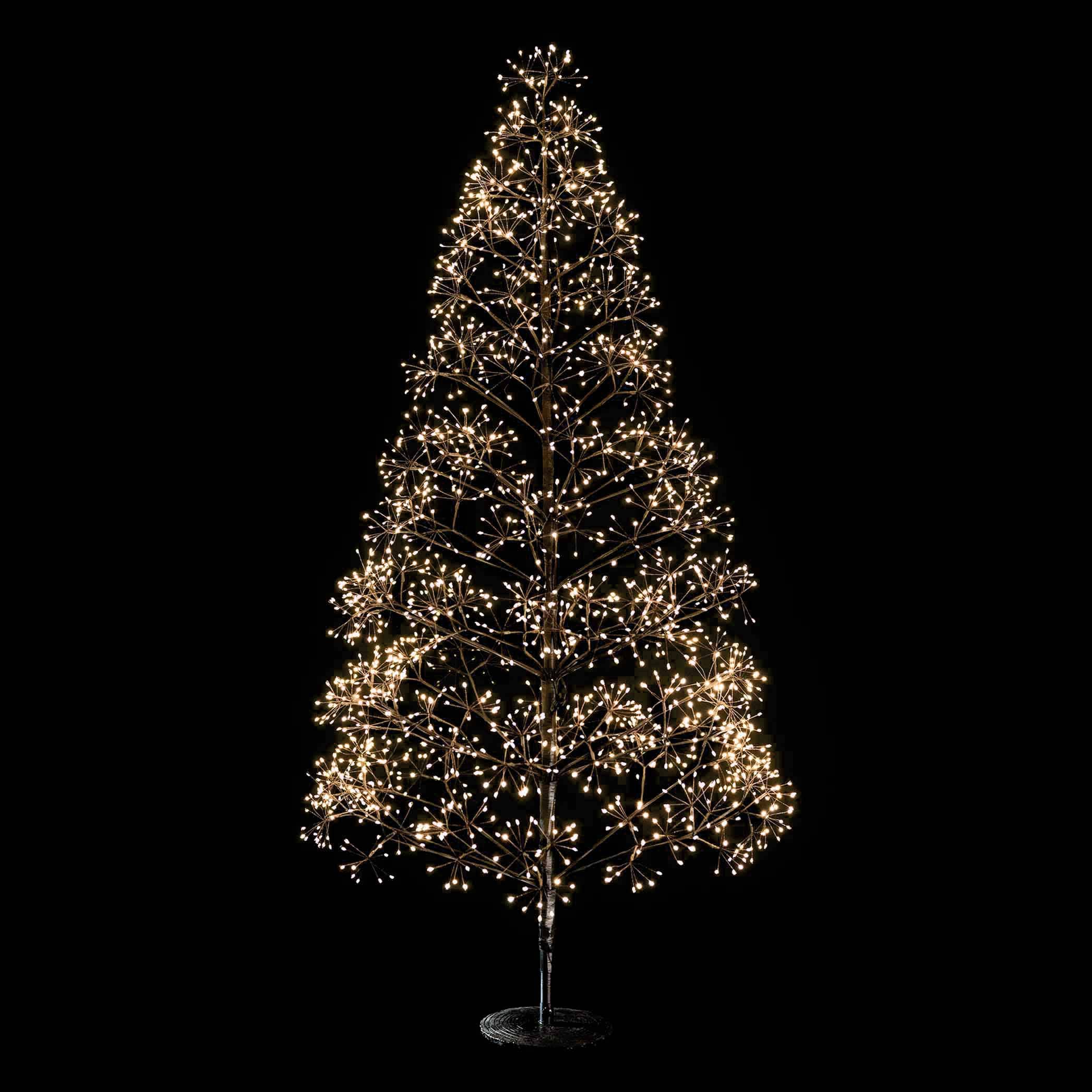 Fiorirà un giardino - Vendita all'ingrosso Alberi di Natale finti - Pino Nero 3000 Led Interno/Esterno D110 H210 cm0