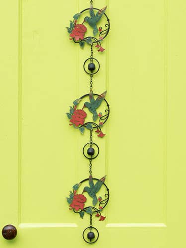 Multicolor Triple Hummingbird & Lily Ornament for wholesale by Ancient Graffiti