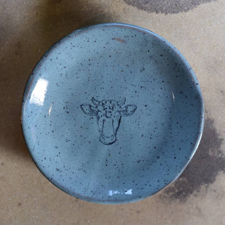 Mini Plate - Cow for wholesale by Mud & Maker