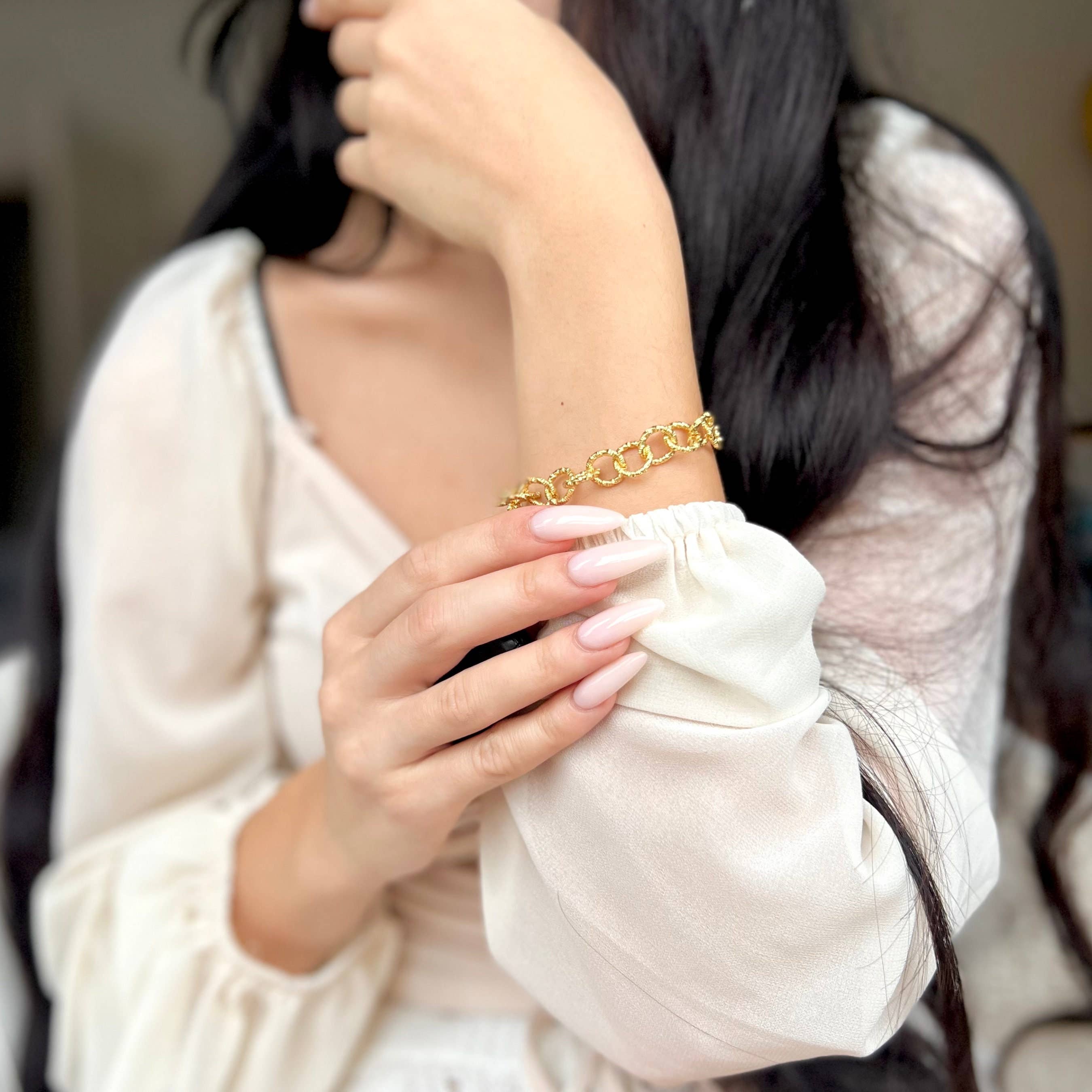 Rossie Jewellery - Wholesale Link & Chain Bracelet - Gold Filled Chunky Rolo Chain Bracelet3