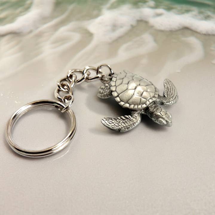 Big Blue by Roland St John - Wholesale Keychain - Unisex - Sea Turtle Keychain – Sea Life Collection – Pewter2