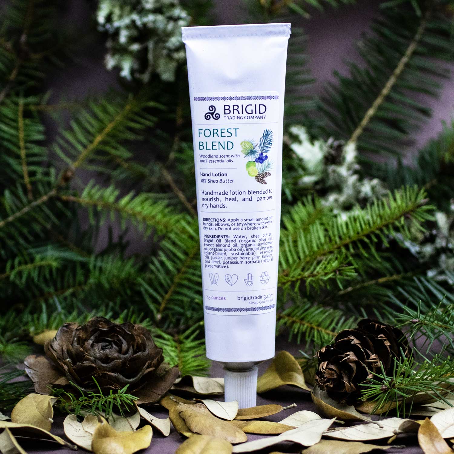 Brigid Trading Company - Wholesale Hand Cream/Lotion - Forest Blend Natural Hand Lotion - Juniper, Pine, Balsam, Cedar, and Lime0