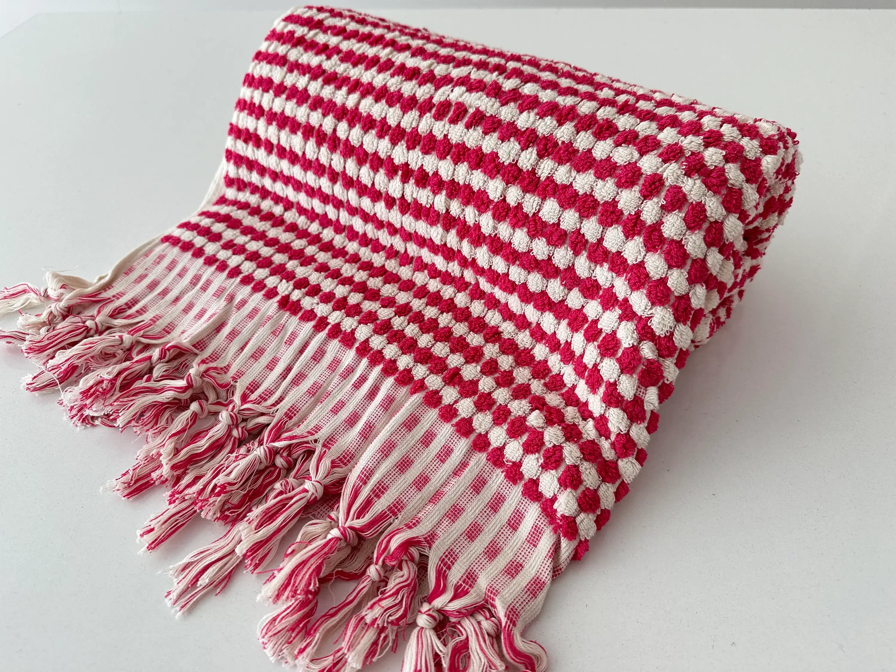 YURTLUS - Wholesale Strandlaken - Badhanddoek 36 x 70, strandlaken, zachte dikke handdoek, badhanddoek voor de badkamer 36 x 70, strandlaken, zachte dikke handdoek, biologisch, badzeepbel - rood 7