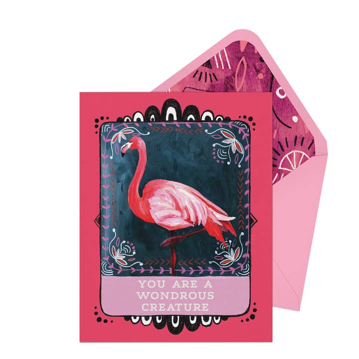 Knock Knock - Wholesale Friendship Card - Jessica Swift Flamingo Friendship Greeting Cards