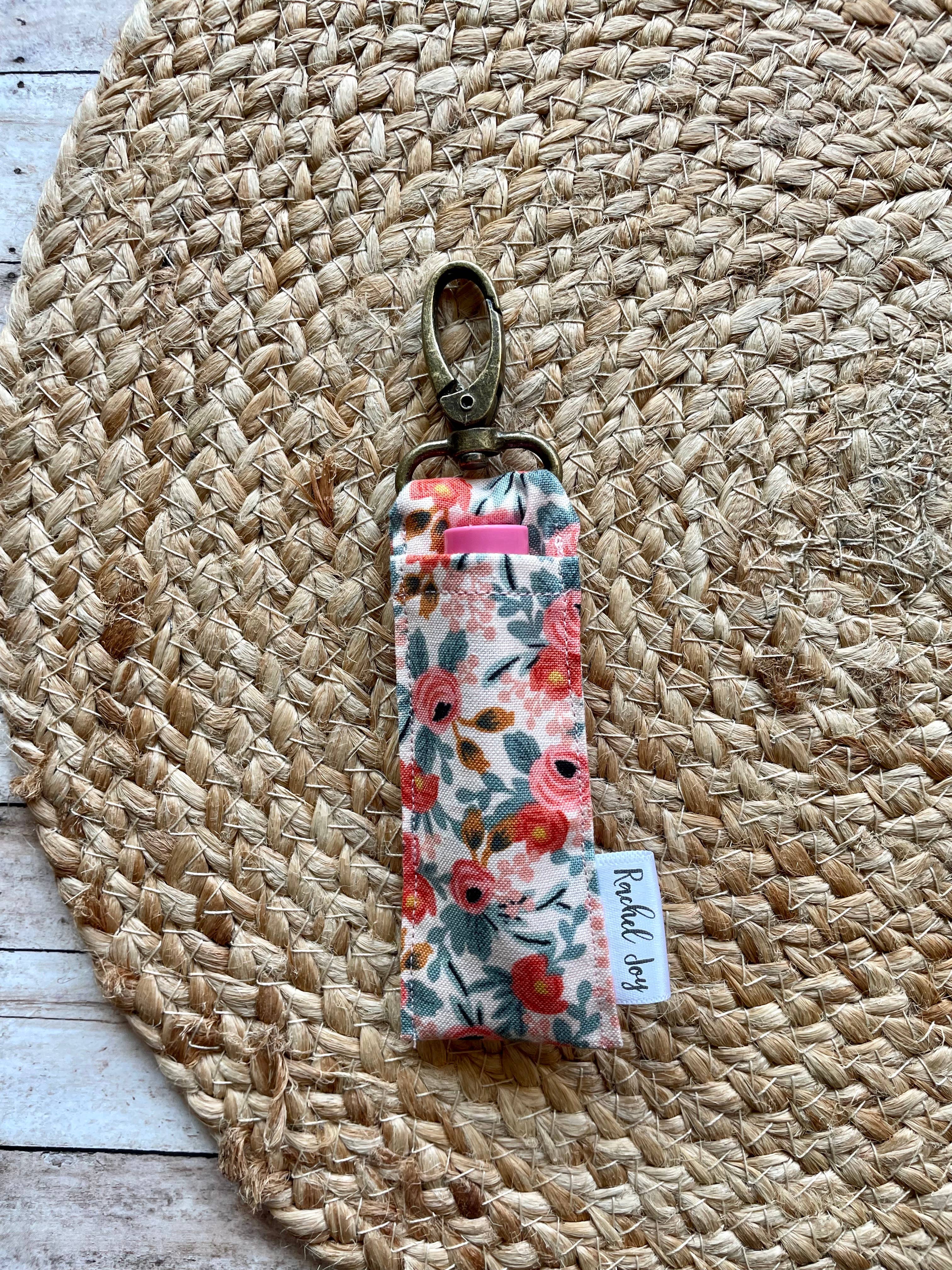 Designs by Rachel Joy - Wholesale Lip Balm Case/Holder - Rifle Paper Co. Peach Rosa Lip Balm Holder1