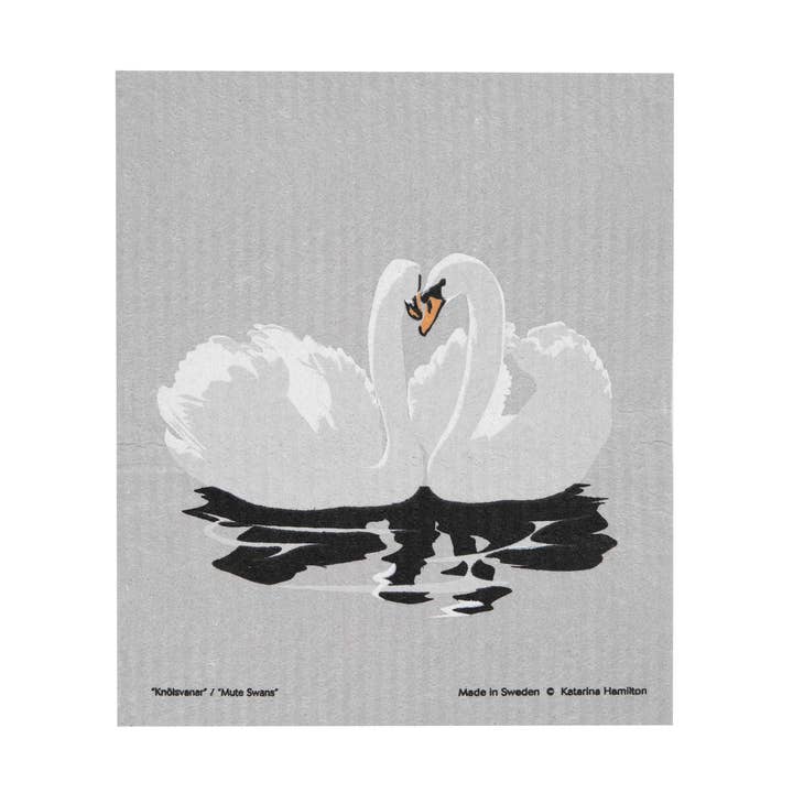 Swedish Dishcloth - KH Mute Swans for wholesale by Cose Nuove