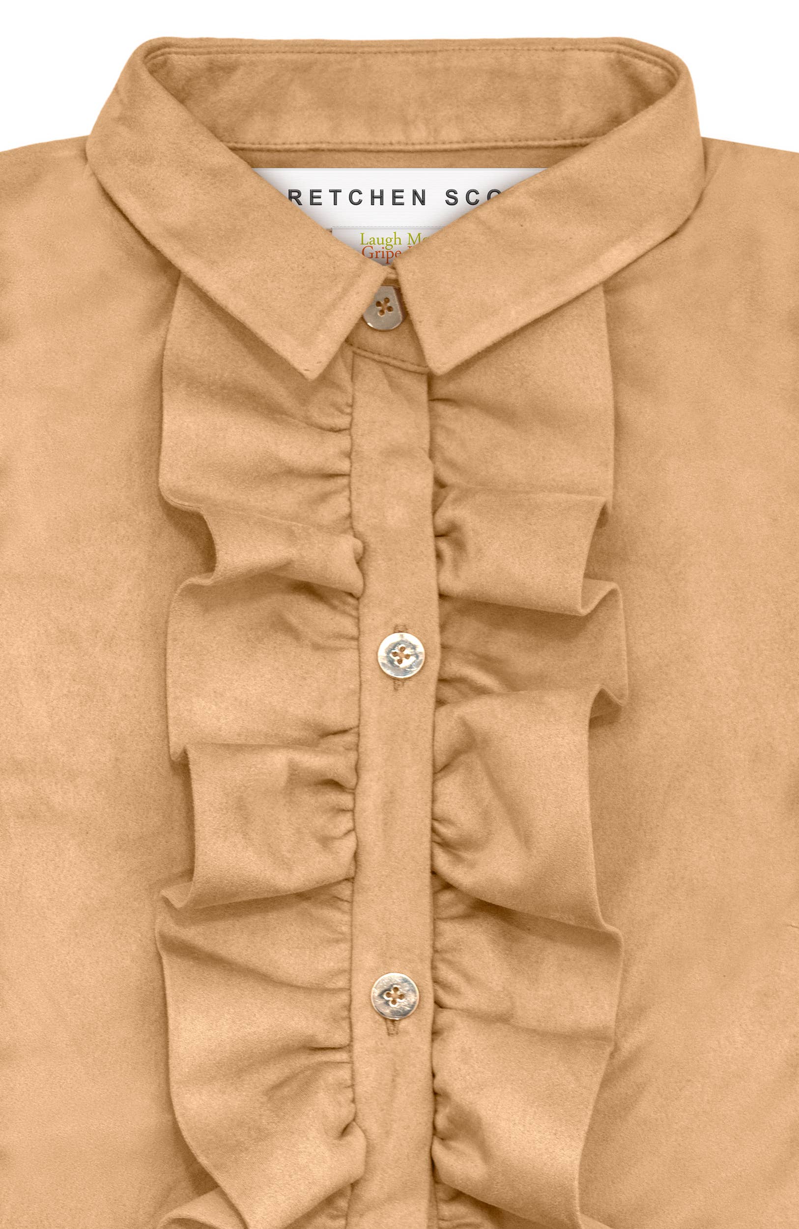 Gretchen Scott LLC - Wholesale Jurk - Dames - Ruffle Rumble Jurk - Ultra Suède11