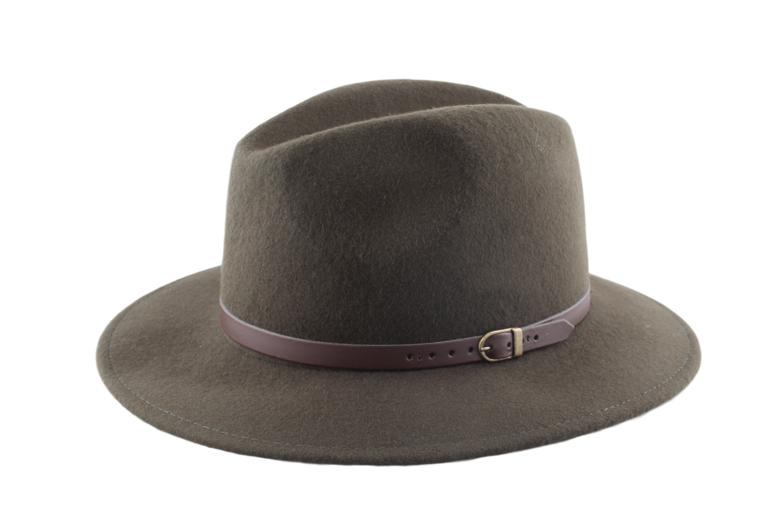 M BY FLECHET - ESSENTIALS - ALP1 – Großhandel Fedora-Hut – Unisex – Wollfilzhut mit Kunstlederbesatz - Modell 1HS452
