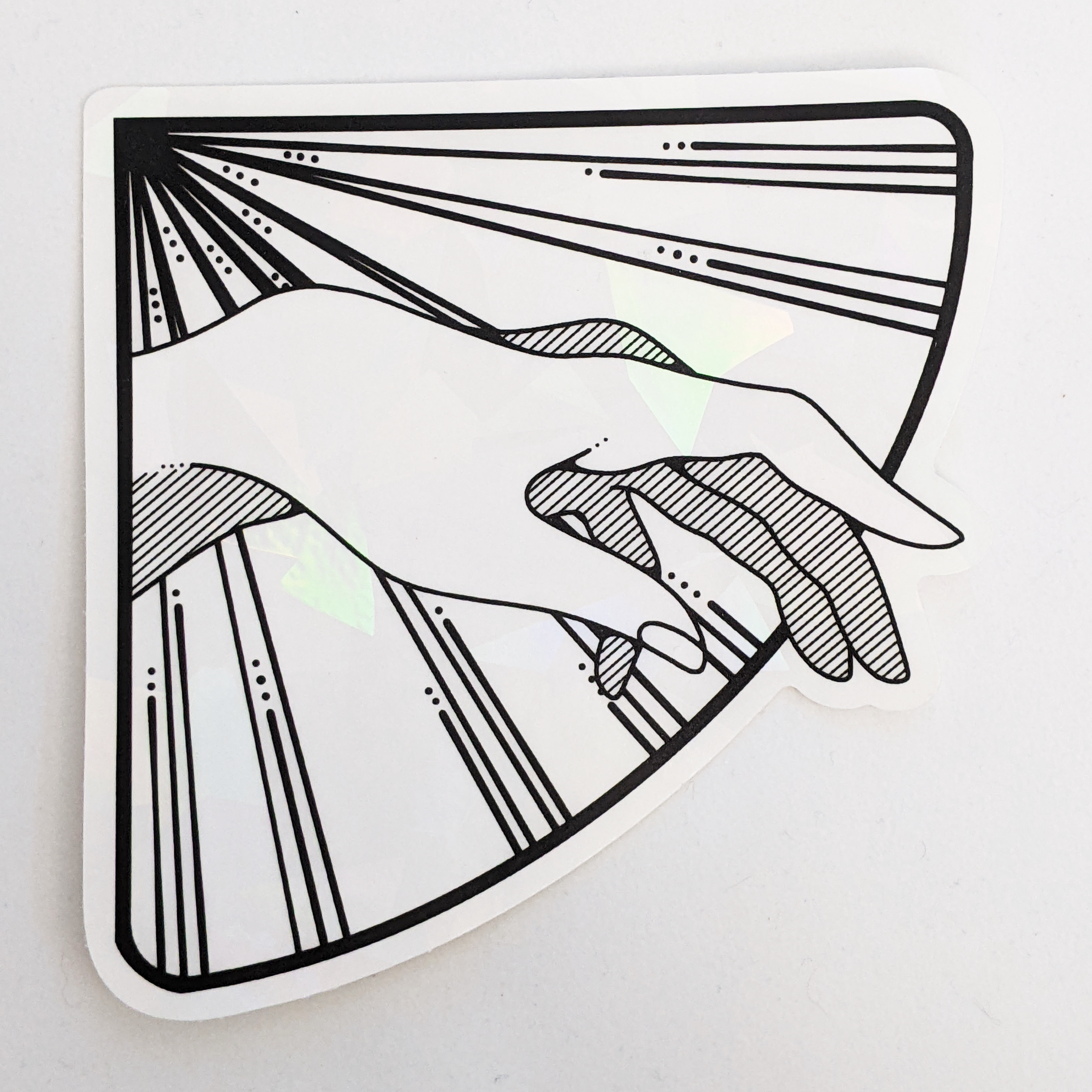 Amy in the Aether Art - Wholesale Wall Decal/Stickers - God and Adam Rainbow Window Decals1