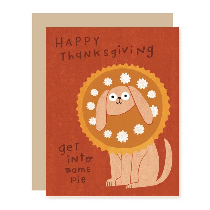 Carte de Thanksgiving pour chien de tarte pour la vente par A Smyth Co