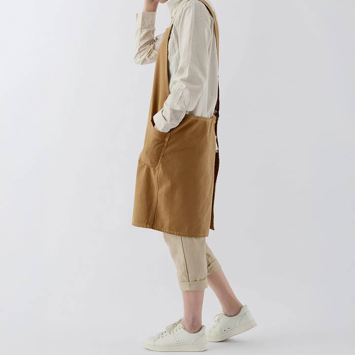 ACCITY - Wholesale Apron - Waterproof Solid Color Linen Aprons with pockets_CWMM33031