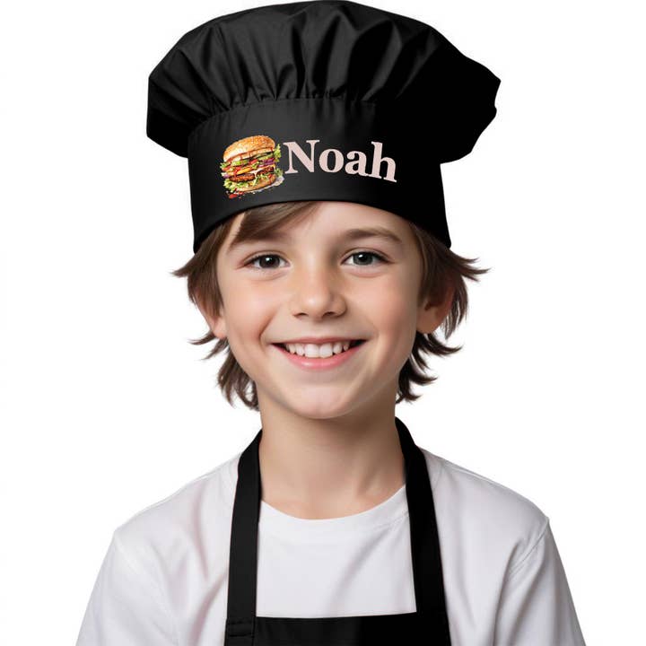 Gradzo - Wholesale Apron – Kids - Personalized Kids Chef Hat - Custom Kitchen Gear - Burger
