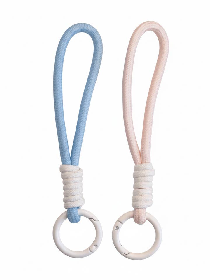 Little Buddy Lanyard Duo - Pink & Blue Plush | Toy Lanyards and Clips for wholesale by Little Drops of Water®