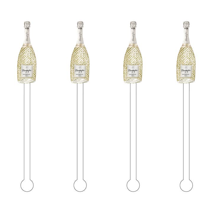 CHAMPAGNE PROSECCO ACRYLIC STIR STICKS for wholesale by XO ACRYLICS | ACRYLIC STICKS